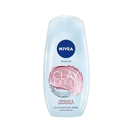 Nivea Shower Gel Clay Fresh Hibiscus And Grapefruit